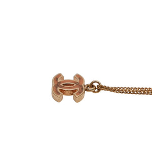 CHANEL Necklace double-sided here mark brown marble GD 05A necklace CC brown marble GD 05A Good Condition Used 4a000629
