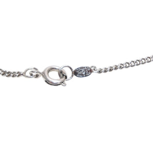 Very Good Condition CHANEL Necklace Coco Mark Ivory 02C Silver Necklace CC ivory 02C SV Good Condition Used 4a000655