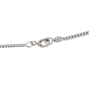 Very Good Condition CHANEL Necklace Coco Mark Ivory 02C Silver Necklace CC ivory 02C SV Good Condition Used 4a000655