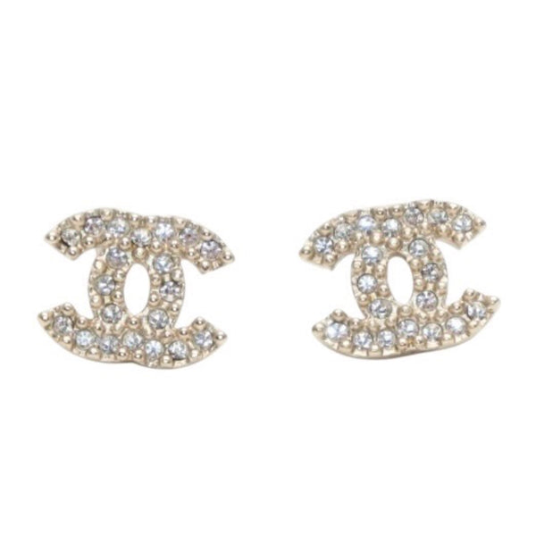 Very Good Condition CHANEL Chanel Earrings Rhinestone Coco Mark Gold 10A earrings CC rhinestone GD 10A Good Condition Used 4a000647