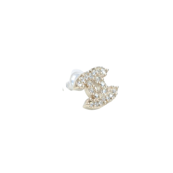 Very Good Condition CHANEL Chanel Earrings Rhinestone Coco Mark Gold 10A earrings CC rhinestone GD 10A Good Condition Used 4a000647