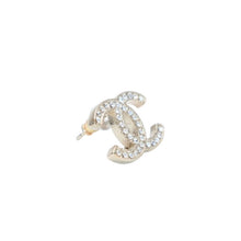 画像をギャラリービューアに読み込む, 極美品 CHANEL シャネル ピアス ココマーク ラインストーン A13C earrings CC slim rhinestone SV A13C 美品 中古 4a000653