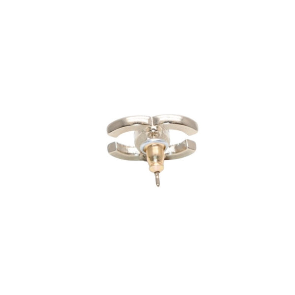 極美品 CHANEL シャネル ピアス ココマーク ラインストーン A13C earrings CC slim rhinestone SV A13C 美品 中古 4a000653