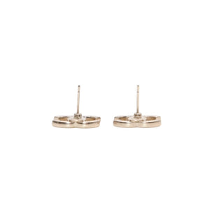 極美品 CHANEL シャネル ピアス ココマーク ラインストーン A13C earrings CC slim rhinestone SV A13C 美品 中古 4a000653