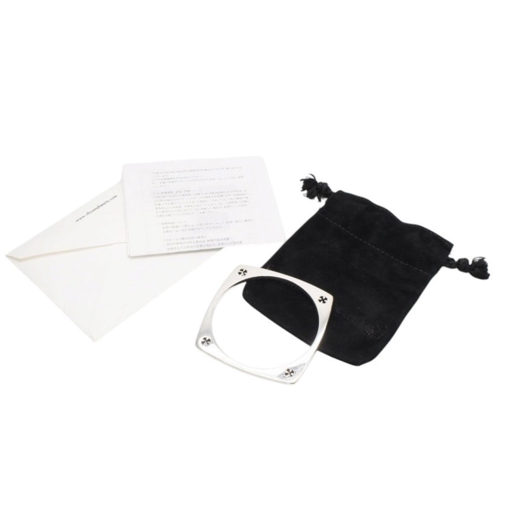 CHROME HEARTS クロムハーツ KH SQUARE ケイトハドソン スクエアバングル 重量約44.23g CHプラス シルバー925 美品 中古 4a001345