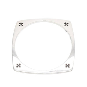 CHROME HEARTS クロムハーツ KH SQUARE ケイトハドソン スクエアバングル 重量約44.23g CHプラス シルバー925 美品 中古 4a001345