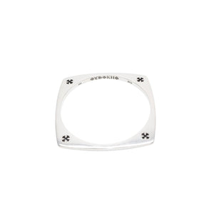 CHROME HEARTS クロムハーツ KH SQUARE ケイトハドソン スクエアバングル 重量約44.23g CHプラス シルバー925 美品 中古 4a001345