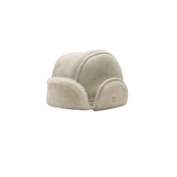 New unused item LOUIS VUITTON Kids line Monogram embossed shearling flight cap Beige Size 6M Used 4a001326