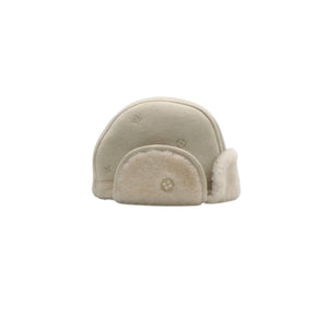 New unused item LOUIS VUITTON Kids line Monogram embossed shearling flight cap Beige Size 6M Used 4a001326