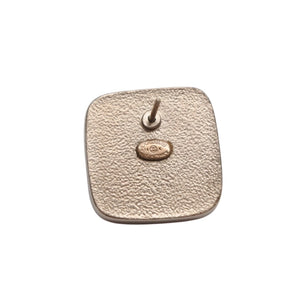 Very good condition CHANEL Chanel earrings here mark square button orange gold A14K earrings square button CC orange A14K GD good condition used 4a000627