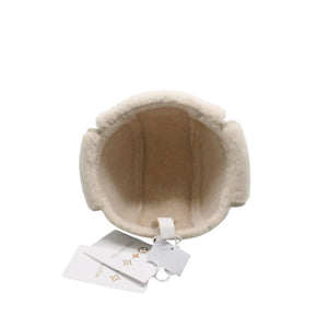 New unused item LOUIS VUITTON Kids line Monogram embossed shearling flight cap Beige Size 6M Used 4a001326