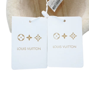 New unused item LOUIS VUITTON Kids line Monogram embossed shearling flight cap Beige Size 6M Used 4a001326
