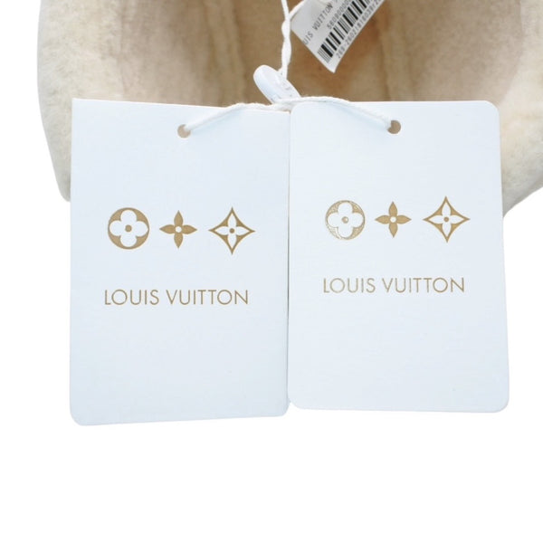 New unused item LOUIS VUITTON Kids line Monogram embossed shearling flight cap Beige Size 6M Used 4a001326