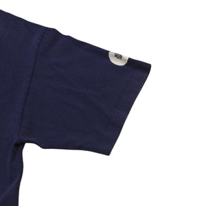 VINTAGE Vintage 90's MO WAX RECORDS Short sleeve T-shirt Size L Navy James Ravel Good Condition Used 4a001513