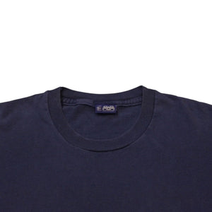 VINTAGE Vintage 90's MO WAX RECORDS Short sleeve T-shirt Size L Navy James Ravel Good Condition Used 4a001513