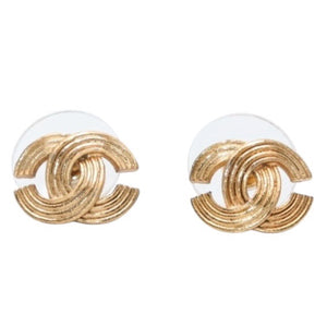 極美品 ピアス ココマークカーブ線 ゴールド 00A 刻印片側 earrings CC curve Bar 00A GD 美品 中古 4a000636