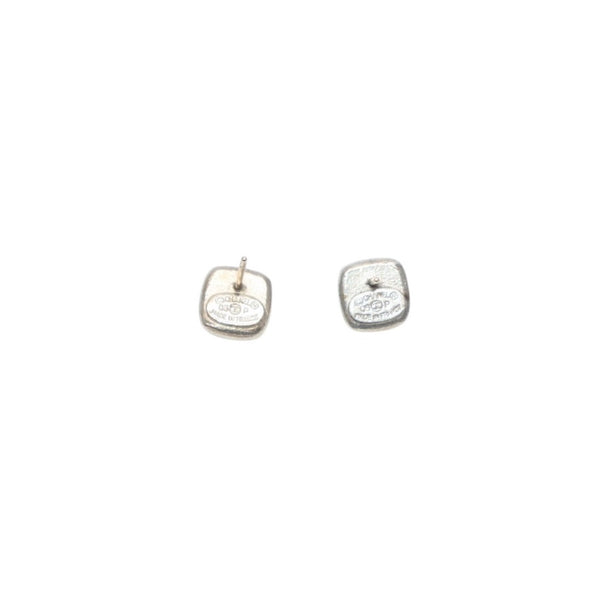 CHANEL Earrings here mark button clear glitter silver 06P earrings mini button clear glitter 06P SV Good Condition Used 4a000625