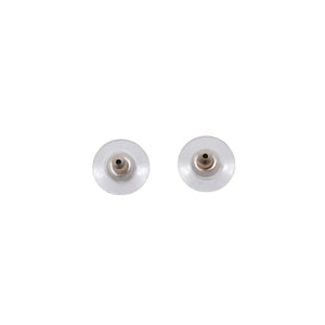 CHANEL Earrings here mark button clear glitter silver 06P earrings mini button clear glitter 06P SV Good Condition Used 4a000625