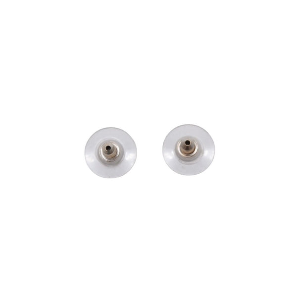 CHANEL Earrings here mark button clear glitter silver 06P earrings mini button clear glitter 06P SV Good Condition Used 4a000625
