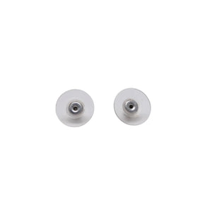 CHANEL Earrings here mark button clear glitter silver 06P earrings mini button clear glitter 06P SV Good Condition Used 4a000625