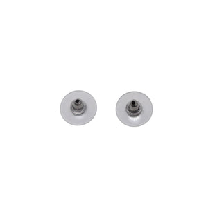 Very Good Condition CHANEL Earrings Coco Mark Button Coco Mark & ​​Camellia Black 06C earrings button CC & camellia black 06C SV Good Condition Used 4a000623