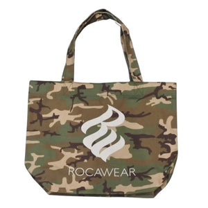 New and unused ROCAWEAR camouflage tote bag travel bag handbag green white logo used 4a001546