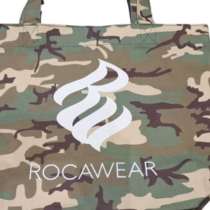 New and unused ROCAWEAR camouflage tote bag travel bag handbag green white logo used 4a001546