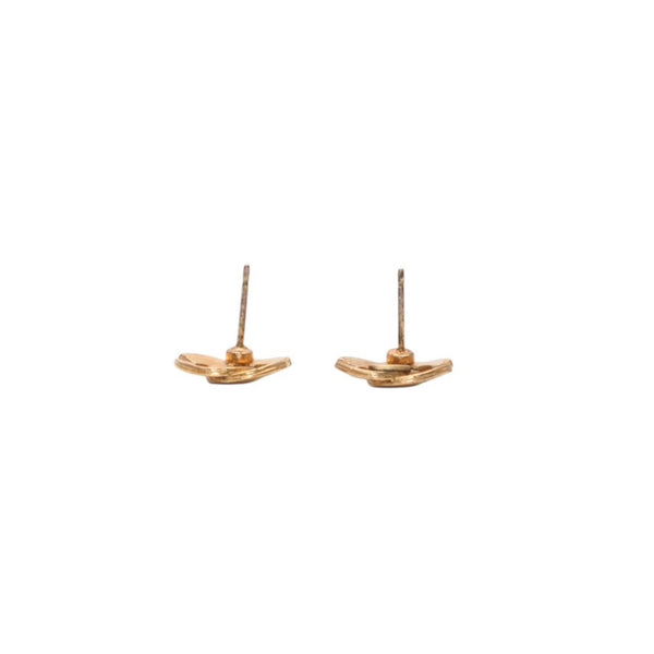 極美品 ピアス ココマークカーブ線 ゴールド 00A 刻印片側 earrings CC curve Bar 00A GD 美品 中古 4a000636