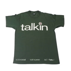 VINTAGE Vintage 90's TAKING LOUD Talking Loud Short Sleeve T-shirt Size XL Dark Green Label Good Condition Used 4a001512