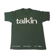 画像をギャラリービューアに読み込む, VINTAGE ヴィンテージ 90's TAKING LOUD トーキング ラウド 半袖Tシャツ サイズXL ダークグリーン レーベル 美品 中古 4a001512