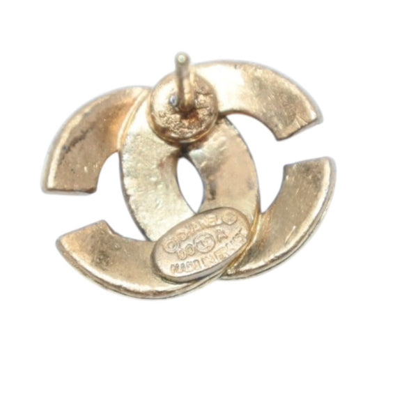 極美品 ピアス ココマークカーブ線 ゴールド 00A 刻印片側 earrings CC curve Bar 00A GD 美品 中古 4a000636