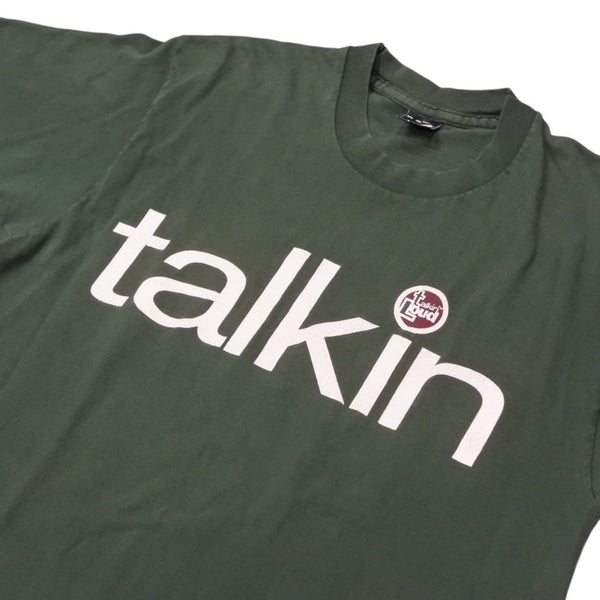 VINTAGE Vintage 90's TAKING LOUD Talking Loud Short Sleeve T-shirt Size XL Dark Green Label Good Condition Used 4a001512