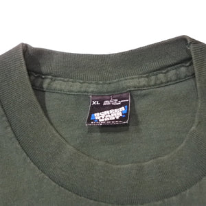 VINTAGE Vintage 90's TAKING LOUD Talking Loud Short Sleeve T-shirt Size XL Dark Green Label Good Condition Used 4a001512