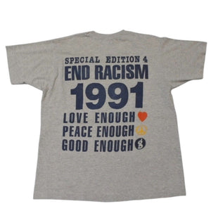 VINTAGE Vintage 90's GOODENOUGH 1991 END RACISM Short sleeve T-shirt Hiroshi Fujiwara Early Good Condition Used 4a001509