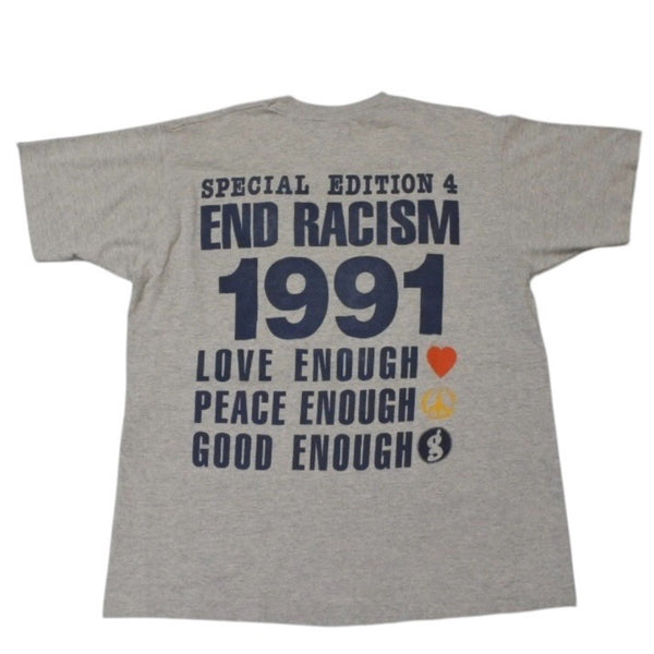 VINTAGE Vintage 90's GOODENOUGH 1991 END RACISM Short sleeve T-shirt Hiroshi Fujiwara Early Good Condition Used 4a001509