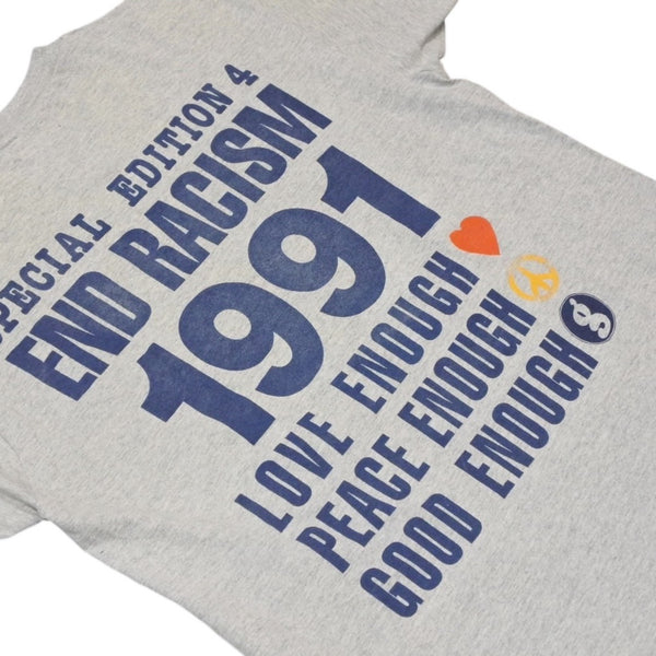 VINTAGE Vintage 90's GOODENOUGH 1991 END RACISM Short sleeve T-shirt Hiroshi Fujiwara Early Good Condition Used 4a001509