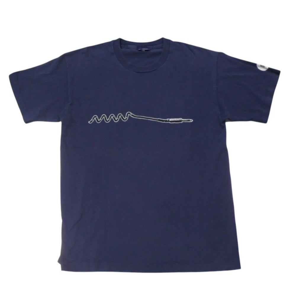VINTAGE ヴィンテージ 90's MO WAX RECORDS モーワックス レコーズ 半袖Tシャツ サイズL ネイビー ジェームス ラヴェル 美品 中古 4a001513