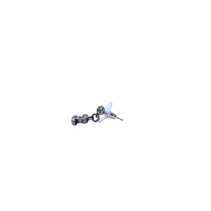 極美品 CHANEL シャネル ピアス マルチラインストーン ドロップ ココマーク シルバー 05A 刻印片側 earrings dangling CC 05A multi rhinestone SV 美品 中古 4a000641