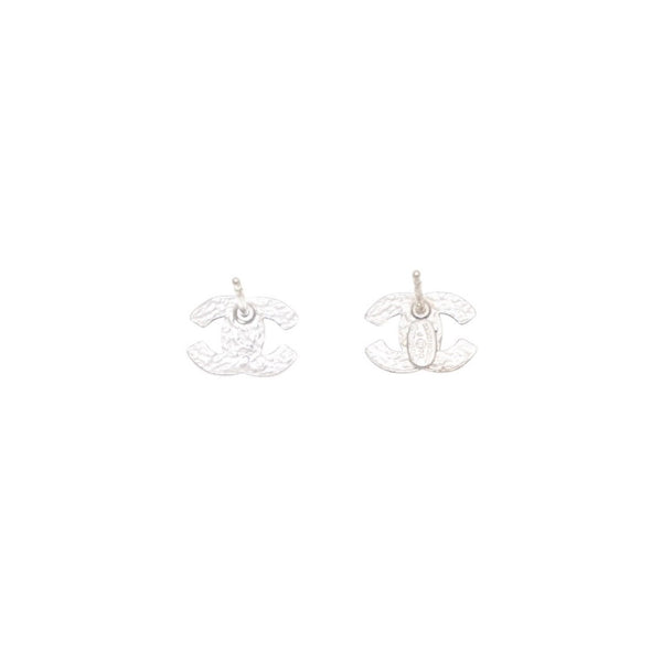 Very good condition CHANEL Chanel earrings here mark mini orange silver 04P engraved on one side earrings mini CC orange 04P SV good condition used 4a000634