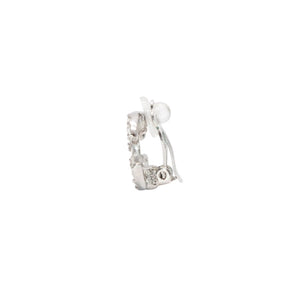 極美品 イヤリング ラインストーン ココマーク シルバー 03A clip-on earrings CC rhinestone 03A SV 美品 中古 4a000644