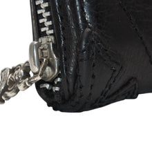 画像をギャラリービューアに読み込む, CHROME HEARTS クロムハーツ REC F ZIP QUILTED セメタリークロスパッチ 長財布 ダガー キルティング ブラック シルバー925 良品 中古 4a001520