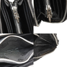 画像をギャラリービューアに読み込む, CHROME HEARTS クロムハーツ REC F ZIP QUILTED セメタリークロスパッチ 長財布 ダガー キルティング ブラック シルバー925 良品 中古 4a001520