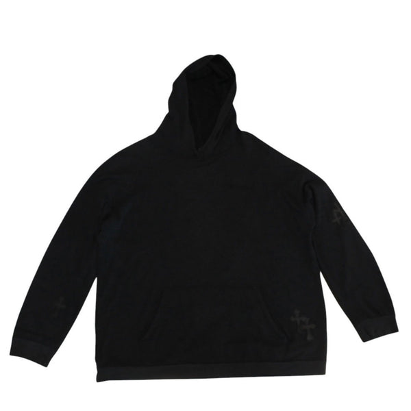 CHROME HEARTS Y NOT Pullover Hoodie Size XL Cemetery Cross Patch 12 Patches Charcoal Gray Good Condition Used 4a001320