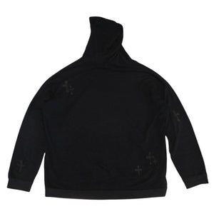 CHROME HEARTS Y NOT Pullover Hoodie Size XL Cemetery Cross Patch 12 Patches Charcoal Gray Good Condition Used 4a001320
