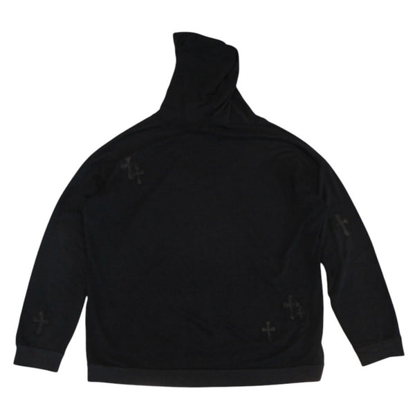 CHROME HEARTS Y NOT Pullover Hoodie Size XL Cemetery Cross Patch 12 Patches Charcoal Gray Good Condition Used 4a001320