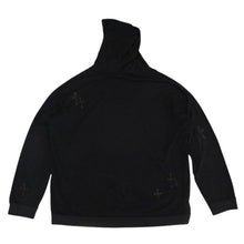 画像をギャラリービューアに読み込む, CHROME HEARTS クロムハーツ Y NOT プルオーバーフーディー サイズXL セメタリークロスパッチ 12パッチ チャコールグレー 美品 中古 4a001320