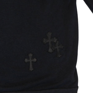 CHROME HEARTS Y NOT Pullover Hoodie Size XL Cemetery Cross Patch 12 Patches Charcoal Gray Good Condition Used 4a001320