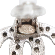画像をギャラリービューアに読み込む, 極美品 イヤリング ラインストーン ココマーク シルバー 03A clip-on earrings CC rhinestone 03A SV 美品 中古 4a000644
