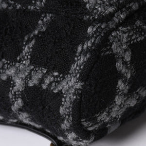極美品 CHANEL シャネル ツイード デュマ リュック バックパック AS3615 ランダム番台 ココマーク ブラック グレー 中古 4a006717