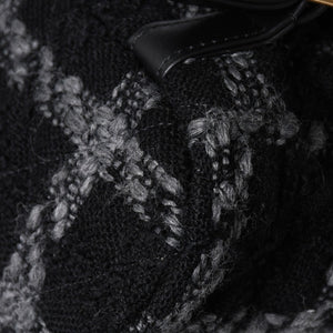 極美品 CHANEL シャネル ツイード デュマ リュック バックパック AS3615 ランダム番台 ココマーク ブラック グレー 中古 4a006717
